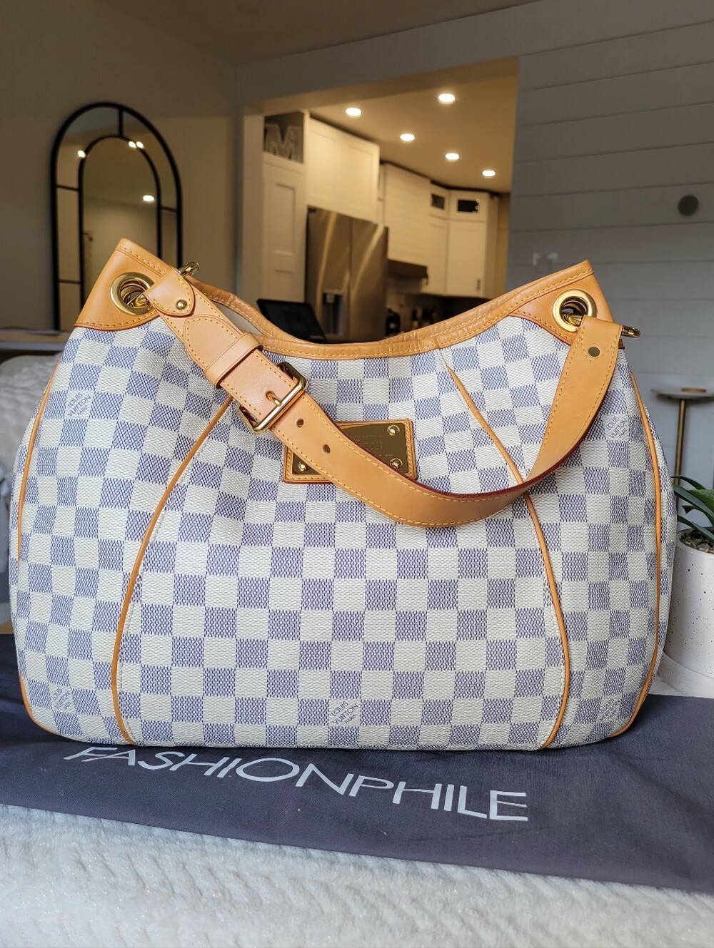 Very Rare🩷 DISCONTINUED Galliera PM Authentic LV Hobo Damier Azur
